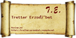 Tretter Erzsébet névjegykártya