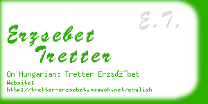 erzsebet tretter business card